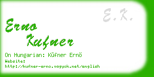 erno kufner business card
