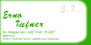 erno kufner business card